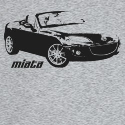 2011 Miata Three Quarter Angle View With Model Name Light Color T Shir