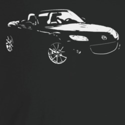 2011 Miata Three Quarter Angle View Dark Color T Shirt