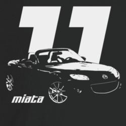 2011 Miata Three Quarter Angle View With Year And Model Name Dark Colo