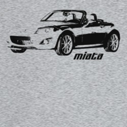 2012 Miata Three Quarter Angle View With Model Name Light Color T Shir