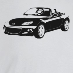 2013 Miata Three Quarter Angle View Light Color T Shirt