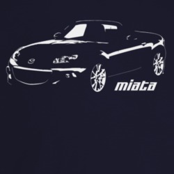 2013 Miata Three Quarter Angle View With Model Name Dark Color T Shirt