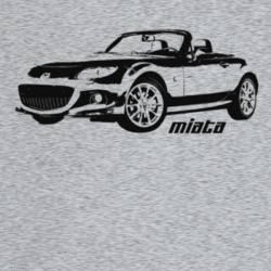 2014 Miata Three Quarter Angle View With Model Name Light Color T Shir
