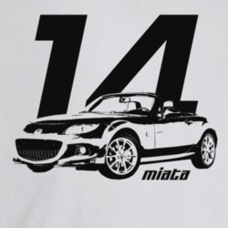 2014 Miata Three Quarter Angle View With Year And Model Name Light Col