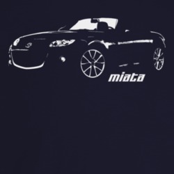 2014 Miata Three Quarter Angle View With Model Name Dark Color T Shirt
