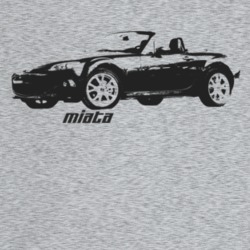 2015 Miata Three Quarter Angle View With Model Name Light Color T Shir