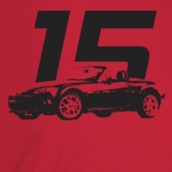 2015 Miata Three Quarter Angle View Light With Year Color T Shirt