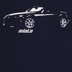 2015 Miata Three Quarter Angle View With Model Name Dark Color T Shirt