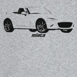 2016 Miata Three Quarter Angle View With Model Name Light Color T Shir