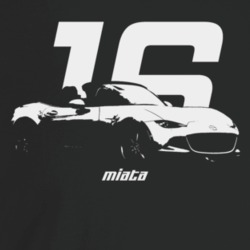 2016 Miata Three Quarter Angle View With Year And Model Name Dark Colo