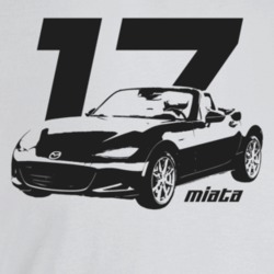 2017 Miata Three Quarter Angle View With Year And Model Name Light Col