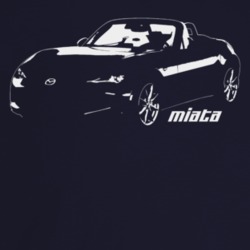 2017 Miata Three Quarter Angle View With Model Name Dark Color T Shirt