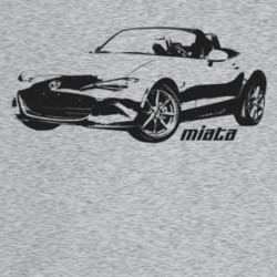 2018 Miata Three Quarter Angle View With Model Name Light Color T Shir