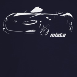 2018 Miata Three Quarter Angle View With Model Name Dark Color T Shirt