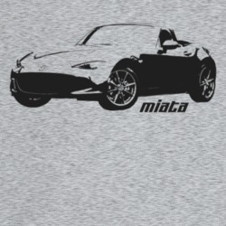 2019 Miata Three Quarter Angle View With Model Name Light Color T Shir