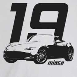 2019 Miata Three Quarter Angle View With Year And Model Name Light Col