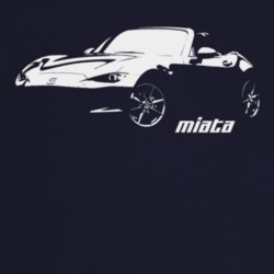 2019 Miata Three Quarter Angle View With Model Name Dark Color T Shirt