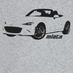 2020 Miata Three Quarter Angle View With Model Name Light Color T Shir