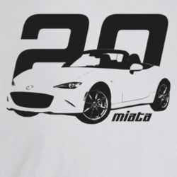 2020 Miata Three Quarter Angle View With Year And Model Name Light Col