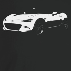 2020 Miata Three Quarter Angle View Dark Color T Shirt