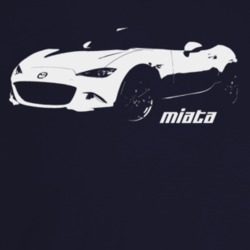 2020 Miata Three Quarter Angle View With Model Name Dark Color T Shirt