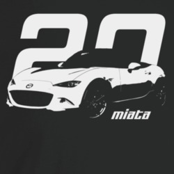 2020 Miata Three Quarter Angle View With Year And Model Name Dark Colo