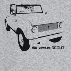 1960 Scout Three Quarter Angle View With Model Name Light Color T Shir