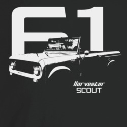 1961 Scout Three Quarter Angle View With Year And Model Name Dark Colo