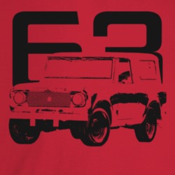 1963 Scout Three Quarter Angle View With Year Light Color T Shirt