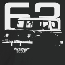 1963 Scout Three Quarter Angle View With Year And Model Name Dark Colo