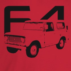 1964 Scout Three Quarter Angle View With Year Light Color T Shirt