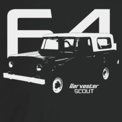 1964 Scout Three Quarter Angle View With Year And Model Name T Shirt