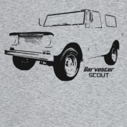 1965 Scout Three Quarter Angle View With Model Name Light Color T Shir