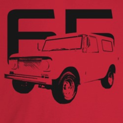 1965 Scout Three Quarter Angle View With Year Light Color T Shirt