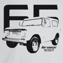 1965 Scout Three Quarter Angle View With Year And Model Name Light Col