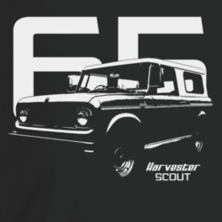 1965 Scout Three Quarter Angle View With Year And Model Name Dark Colo