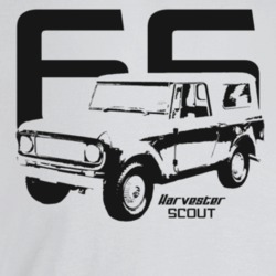1966 Scout Three Quarter Angle View With Year And Model Name Light Col