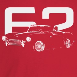 1962 Cobra Three Quarter Angle View With Year Dark Color T Shirt