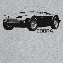 1963 Cobra Three Quarter Angle View With Model Name Light Color T Shir