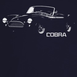 1963 Cobra Three Quarter Angle View With Model Name Dark Color T Shirt