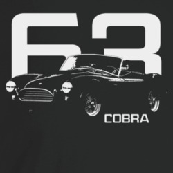 1963 Cobra Three Quarter Angle View With Year And Model Name Dark Colo