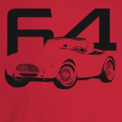 1964 Cobra Three Quarter Angle View With Year Light Color T Shirt