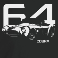 1964 Cobra Three Quarter Angle View With Year And Model Name Dark Colo