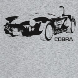 1966 Cobra Three Quarter Angle View With Model Name Light Color T Shir