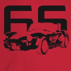 1966 Cobra Three Quarter Angle View With Year Light Color T Shirt