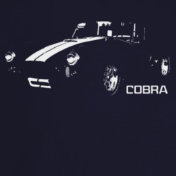 1966 Cobra Three Quarter Angle View With Model Name Dark Color T Shirt