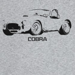 1967 Cobra Three Quarter Angle View With Model Name Light Color T Shir