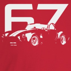 1967 Cobra Three Quarter Angle View With Year T Shirt