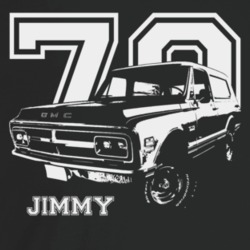 1970 Jimmy Three Quarter Angle View With Year And Model Name Dark Colo