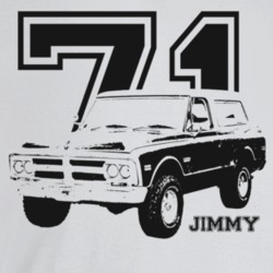 1971 Jimmy Three Quarter Angle View With Year And Model Name Light Col